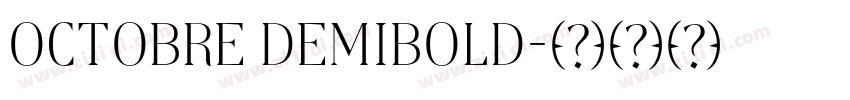 Octobre DemiBold字体转换